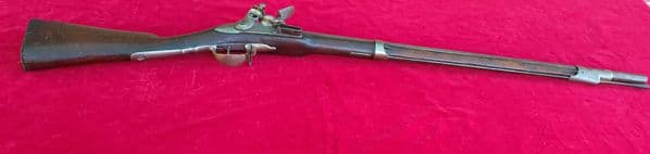 A  rare Napoleonic Era French Military Flintlock musket, complete with its iron ramrod. Ref 3327